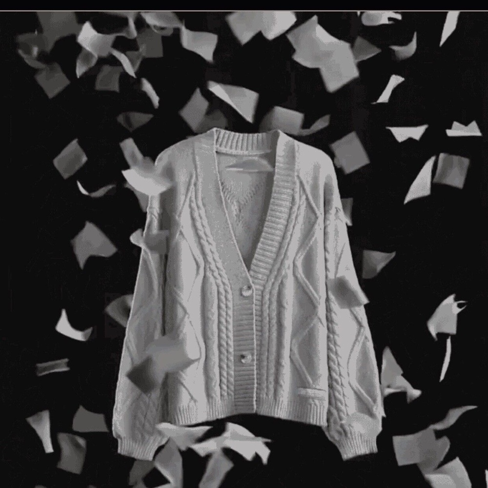 Taylor Swift The Tortured Poets Department Gray Cardigan In Hand Size M/L